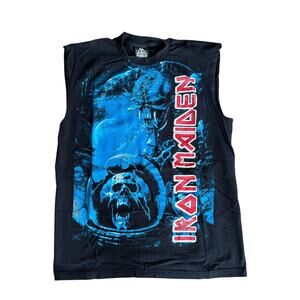 Iron Maiden Cutoff Sleeveless Shirt Mens Large